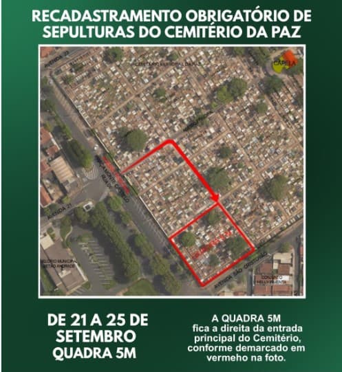 Recadastramento chega à Quadra 05M do Cemitério Municipal