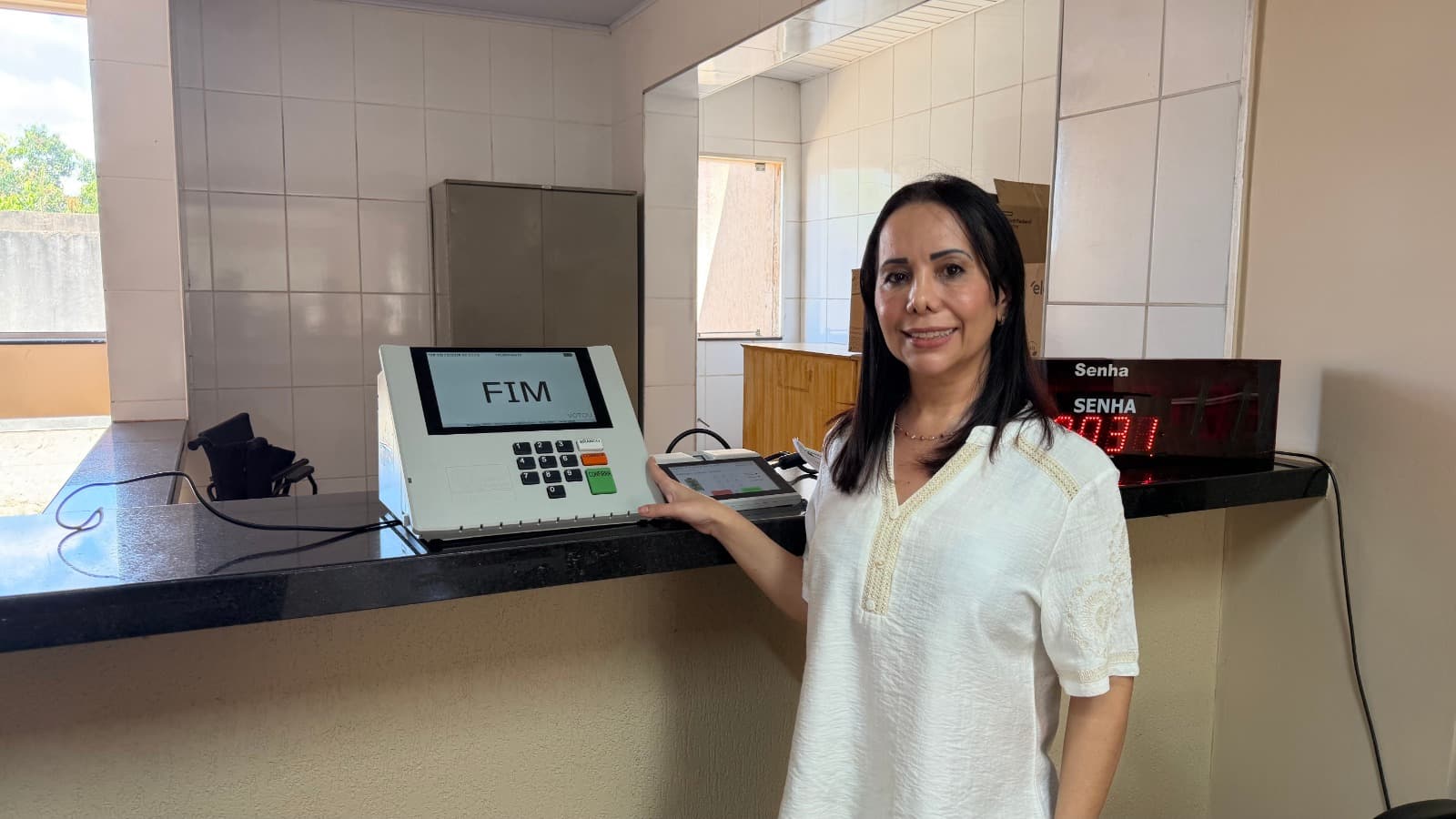 Urna eletrônica disponível para treinamento de eleitores