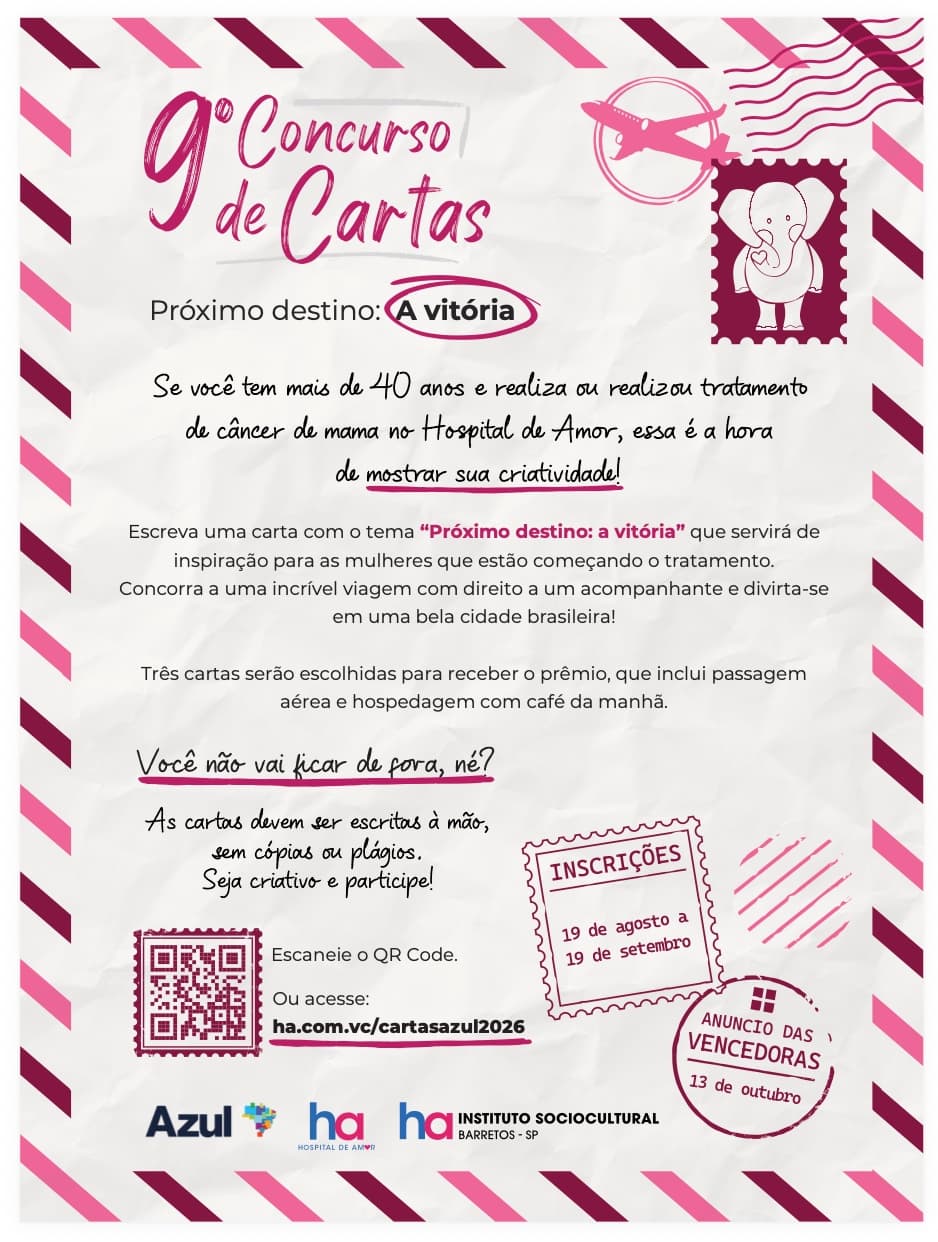Concurso de cartas recebe inscrições até 19 de setembro