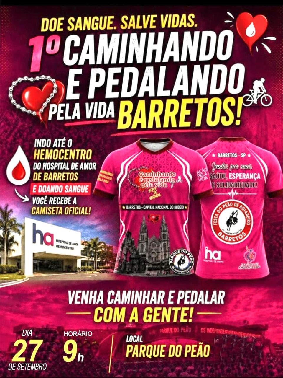 Doações para a Campanha Caminhando e Pedalando terminam neste domingo, dia 20