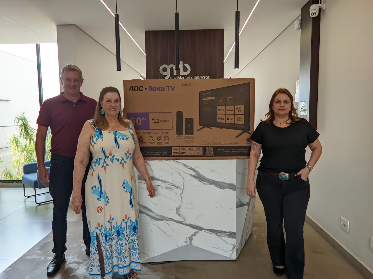 Primeira Smart TV do Trimestre Premiado do GMB é entregue